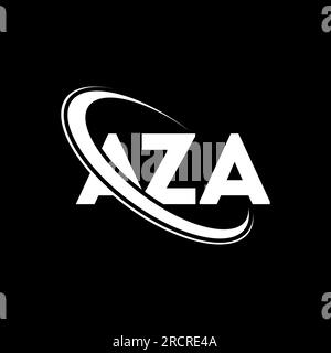 AZA logo. AZA letter. AZA letter logo design. Initials AZA logo linked with circle and uppercase monogram logo. AZA typography for technology, busines Stock Vector
