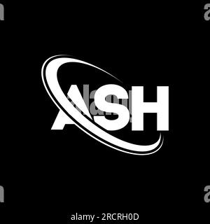 ASH letter logo design for technology company. ASH logo design black ...