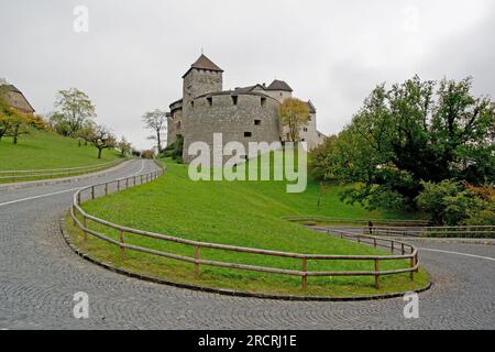 VADUZ, LICHTENSTEIN - OCTOBER 25, 2012: Castle in Vaduz, Lichtenstein, residence of the royal family Stock Photo