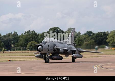 Polish Air Force Sukho SU-22 Fitter arrives for he 2023 Fairford International Air Tattoo. Stock Photo