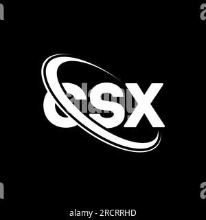 CSX circle letter logo design with circle and ellipse shape. CSX ...