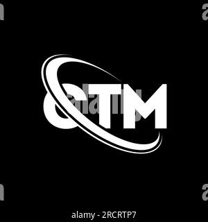 CTM circle letter logo design with circle and ellipse shape. CTM ...