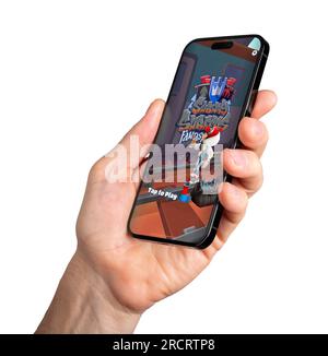 Berlin, Germany July 15 2023 Subway surfers game on phone screen in hand  Stock Photo - Alamy