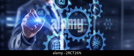 Transformation Business . Future and Innovation concept. Abstract business background. Stock Photo