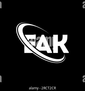 EAK logo. EAK letter. EAK letter logo design. Initials EAK logo linked ...