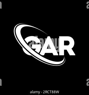 GAR circle letter logo design with circle and ellipse shape. GAR ...