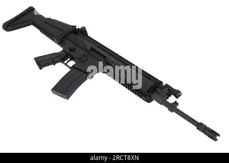 US Army assault rifle isolated on a white background Stock Photo