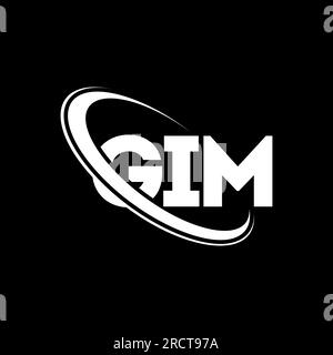 GIM circle letter logo design with circle and ellipse shape. GIM ...