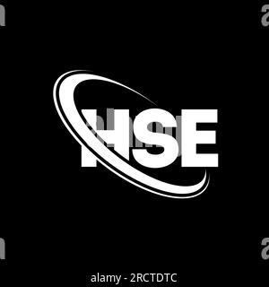 HSE circle letter logo design with circle and ellipse shape. HSE ...