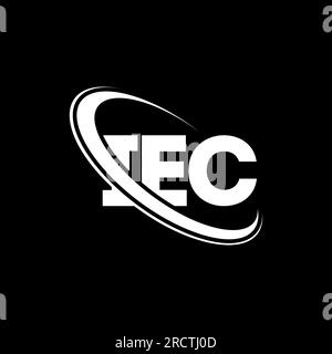 IEC circle letter logo design with circle and ellipse shape. IEC ...