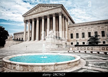 The Supreme Court building in Washington, DC. Stock Photo