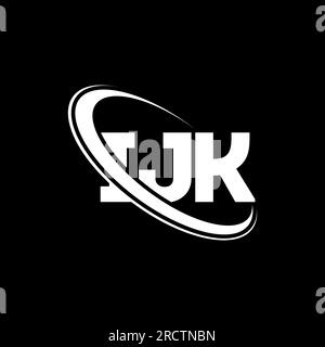 IJK circle letter logo design with circle and ellipse shape. IJK ...