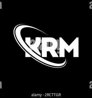 KRM logo. KRM letter. KRM letter logo design. Initials KRM logo linked ...
