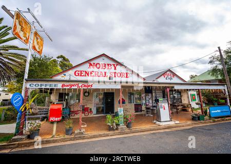 General Store and fuel pump in main street of Nobby, Darling Downs Queensland Australia Stock Photo