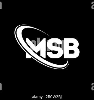 MSB circle letter logo design with circle and ellipse shape. MSB ...
