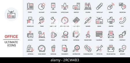 Working team line icons collection. Taskforce, Brigade, Crew, Unit ...