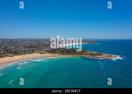 Panoramic drone aerial view over Northern Beaches Sydney NSW Australia Stock Photo