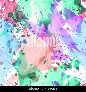 Seamless abstract pattern with colored blots. Abstract art idea for wall design, textiles, wallpaper and background Stock Vector