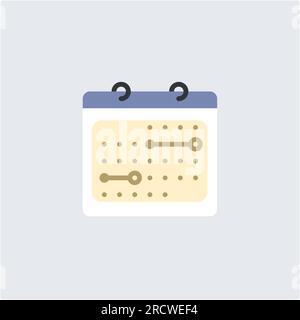 Planning Calendar Iterations for a Structured Schedule Stock Vector