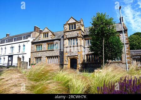 Front view of the Chard Preparatory School along Fore Street in the old town, Chard, Somerset, UK, Europe. Stock Photo
