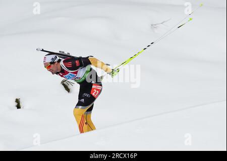 Michael RÖSCH (Roesch) Aktion Biathlon 12,5 km Verfolgung der Herren ...