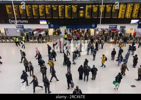 London Waterloo Railway Staition Concourse, UK Stock Photo