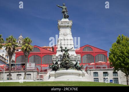 Porto, Portugal - August 24, 2020: Monument to Henry the Navigator in Porto, Portugal. Stock Photo