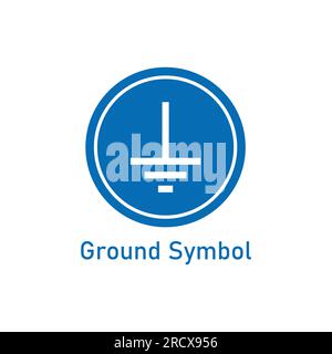 Protective earth ground symbol icon in electricity. Physics resources for teachers and students. Vector illustration. Stock Vector