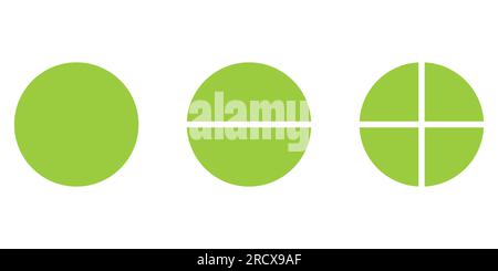 Circle semicircle quarter circle shape. Stock Vector