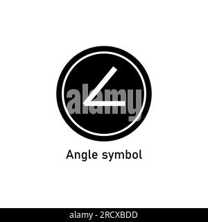 Angle symbol vertex logo in mathematics. measure angle icon. Vector illustration isolated on white background. Stock Vector