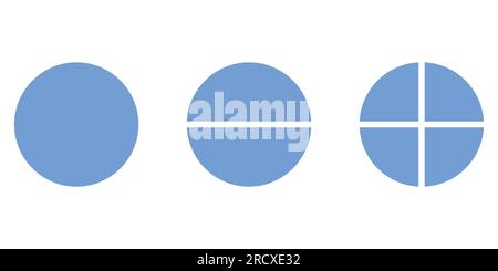 Circle semicircle quarter circle shape. Stock Vector