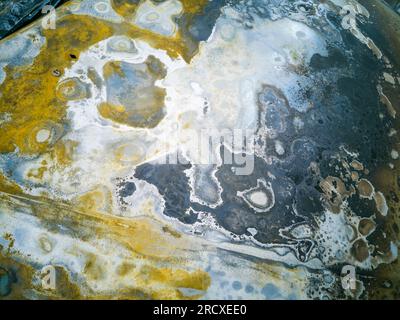 Burnt new car. burnt metal texture, metallic background. Stock Photo