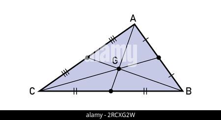 Centroid formula of a triangle. The intersection of the three medians ...