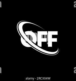 OFF logo. OFF letter. OFF letter logo design. Initials OFF logo linked with circle and uppercase monogram logo. OFF typography for technology, busines Stock Vector