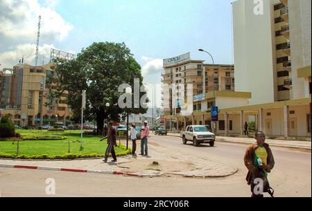 View of downtown Brazzaville, the capital of Congo, on May 20, 2008. View of downtown Brazzaville, the capital of Congo, on May 20, 2008. Stock Photo