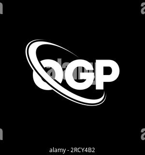 OGP circle letter logo design with circle and ellipse shape. OGP ...