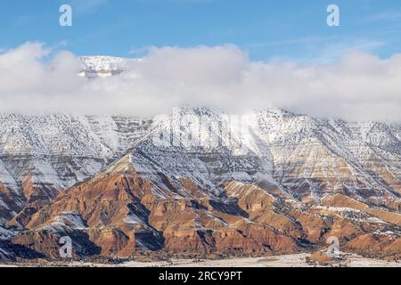 Allen Point, Roan Plateau, Winter, Colorado, USA, by Dominique Braud/Dembinsky Photo Assoc Stock Photo