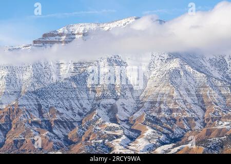 Allen Point, Roan Plateau, Winter, Colorado, USA, by Dominique Braud/Dembinsky Photo Assoc Stock Photo