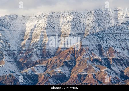 Allen point, Roan Plateau, Parachute, Winter, Colorado, USA, by Dominique Braud/Dembinsky Photo Assoc Stock Photo