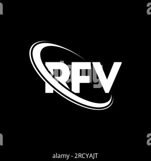 RFV logo. RFV letter. RFV letter logo design. Initials RFV logo linked ...