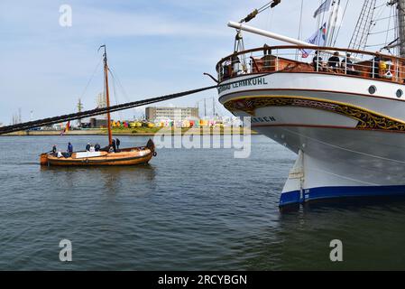Den Helder, Netherlands. June 30, 2023. Tall ship Statsraad Lehmkuhl during the nautical event Sail 2023 in Den Helder. High quality photo Stock Photo
