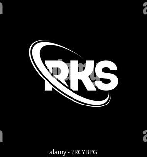 RKS circle letter logo design with circle and ellipse shape. RKS ...