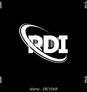 RDI circle letter logo design with circle and ellipse shape. RDI ...