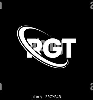 RGT circle letter logo design with circle and ellipse shape. RGT ...