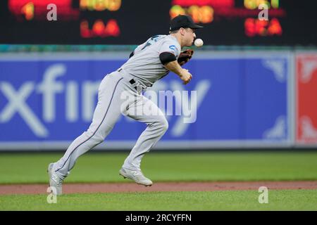 Joey Wendle of the Miami Marlins throws to first base against the News  Photo - Getty Images