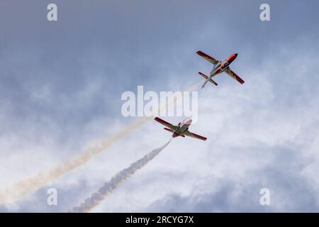 Royal Saudi Air Force Falcons display team BAe Hawk plane at the Royal ...