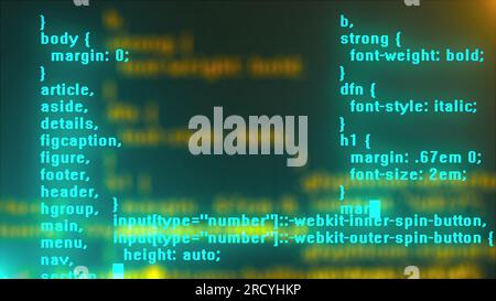 Programming code. Computer generated 3d render Stock Photo