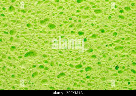 One colored cellulose kitchen sponge, macro, top view. Stock Photo