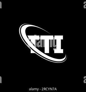 TTI circle letter logo design with circle and ellipse shape. TTI ...