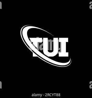 TUI circle letter logo design with circle and ellipse shape. TUI ...
